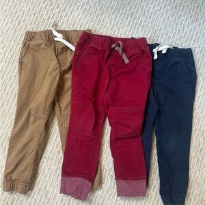 Cat & Jack Kids Joggers - Burgundy, Navy, and Brown